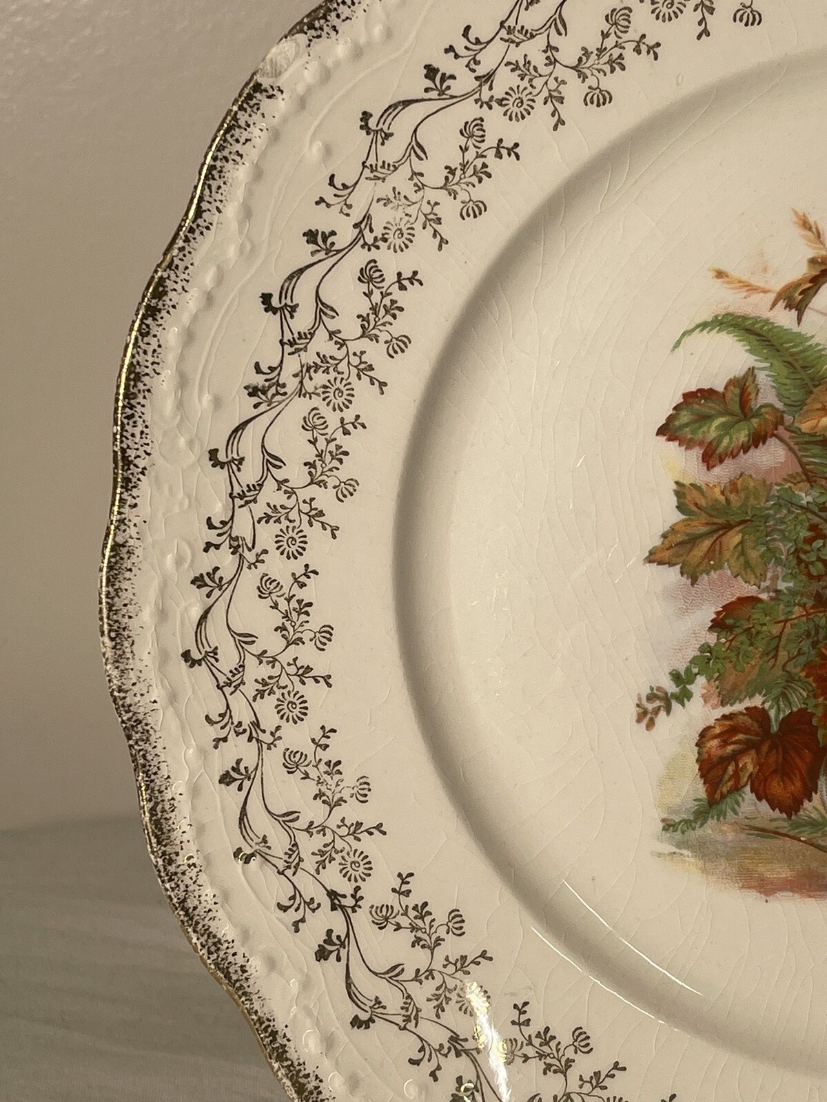 Autumn Themed Antique Plate Limoges China eBay