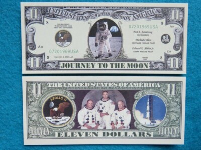 4 Rechnungen: Nasa Apollo 11 Neil Armstrong Mond Trip Ein Million Dollars