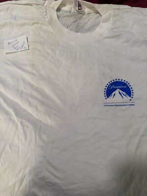 Vintage Paramount Pictures Studio Viacom T-Shirt Size XL New,  But See Stain -