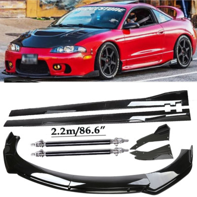 For Mitsubishi Eclipse GSX  Front Bumper Lip Splitter Spoiler Side Skirt B