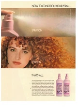 Perma Soft Condition your Perm Spray On Leave In Vintage 1988 Print Ad