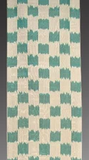11 Yard HAND MADE UZBEK Natural SILK IKAT ADRAS FABRIC #6350
