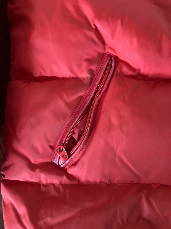 Jaqueta Coach Red Puffer Anos 90 Vintage Feminina XS - Imagem 3 de 4