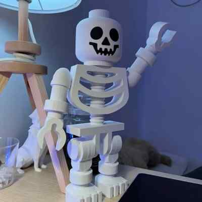 3D Printed L-E-G-O Inspired - 12''  LARGE SKELETON FIGURE