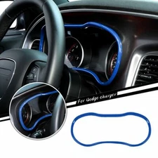 Blue Dashboard Instrument Box Cover Trim For 2015-2021 Dodge Charger Accessories