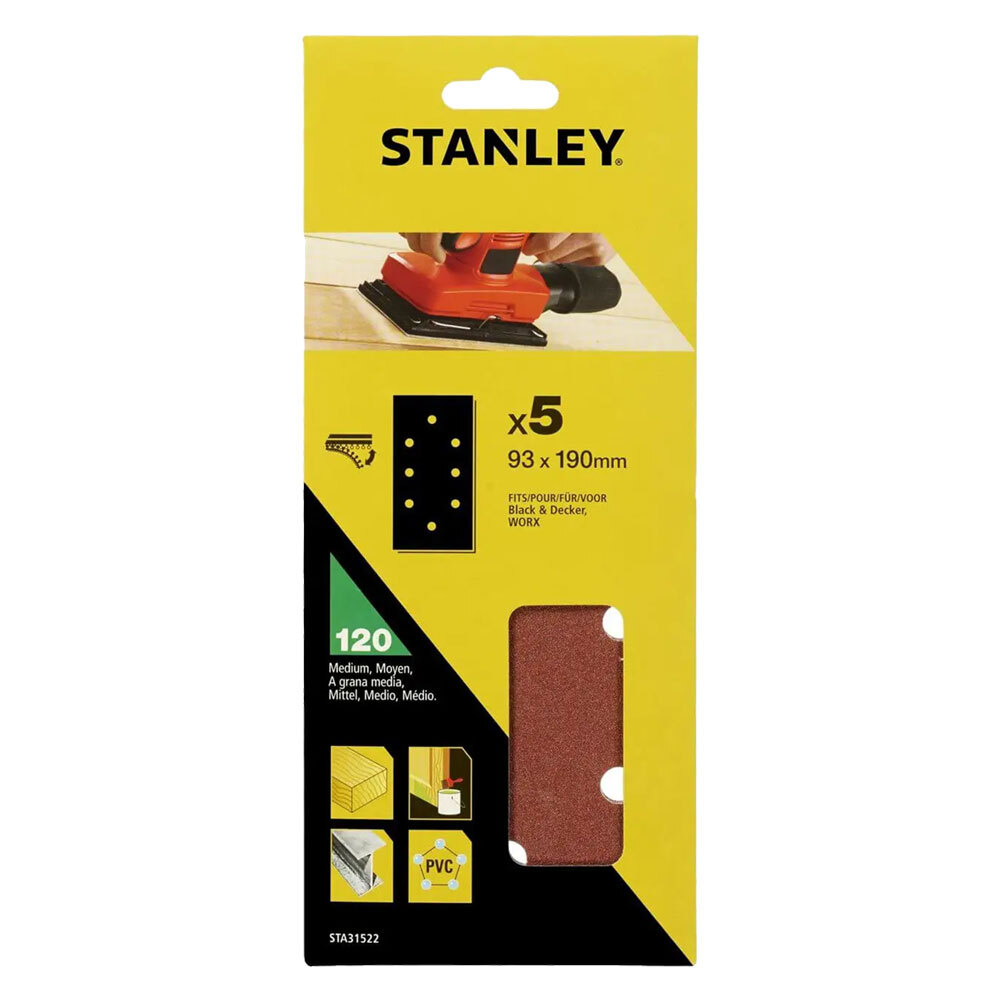 Foglio Abrasivo Da 1/3 gr 120 Black+Decker Stanley STA31522-XJ