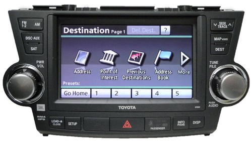 2011-13 TOYOTA HIGHLANDER GPS NAVIGATION JBL RADIO E7033 FOR HYBRID & STANDARD - Picture 2 of 11