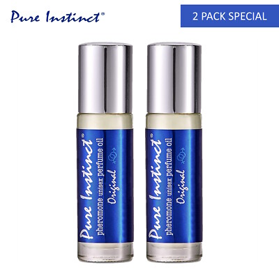 Pure Instinct Roll-On - The Original Pheromone Infused Perfume Cologne - 2 PACK