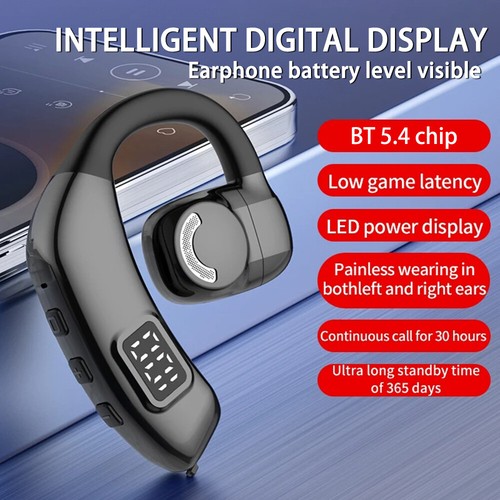 Trucker Wireless Headset Bluetooth 5.4 Earpiece Dual Mic Earbud Noise Cancelling - Photo 3 sur 23