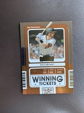 2021 Kris Bryant Panini Contenders Winning Tickets Gold Foil /99 Giants WT-KB