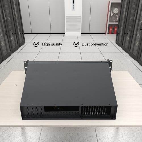 2U Rack Mount Industrial Server/Computer Case 3 3.5" HDD Drive Bays PC&80mm Fan - Picture 2 of 8