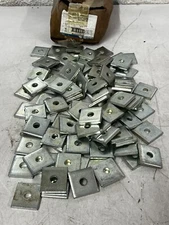 QTY 100 Superstrut Square Washer 1.5 x 1.5" Size 3/8" Electro-Galv. AB241-3/8EG