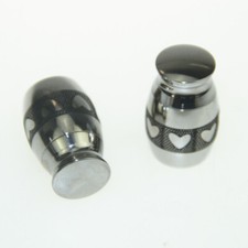 Heart Mini Pot Urn For Ashes Cremation Memorial Keepsake Ash Container Jar 2Pcs