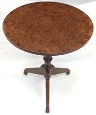 Antique Style Wine Occasional Table Lamp Stand THUYA (like Birds Eye Maple) Top