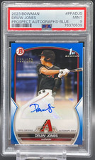 2023 Bowman Prospect Druw Jones Blue Parallel Autograph /150 PSA 9 MINT PPA-DJS