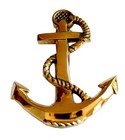 6" Tall Nautical Ship's Anchor Door Knocker Shiny Brass Home/Office Door Knocker