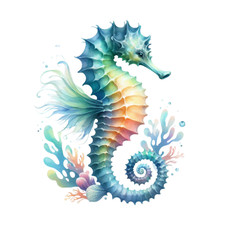 Seahorse Wall Decal Sticker 18X18cm Large