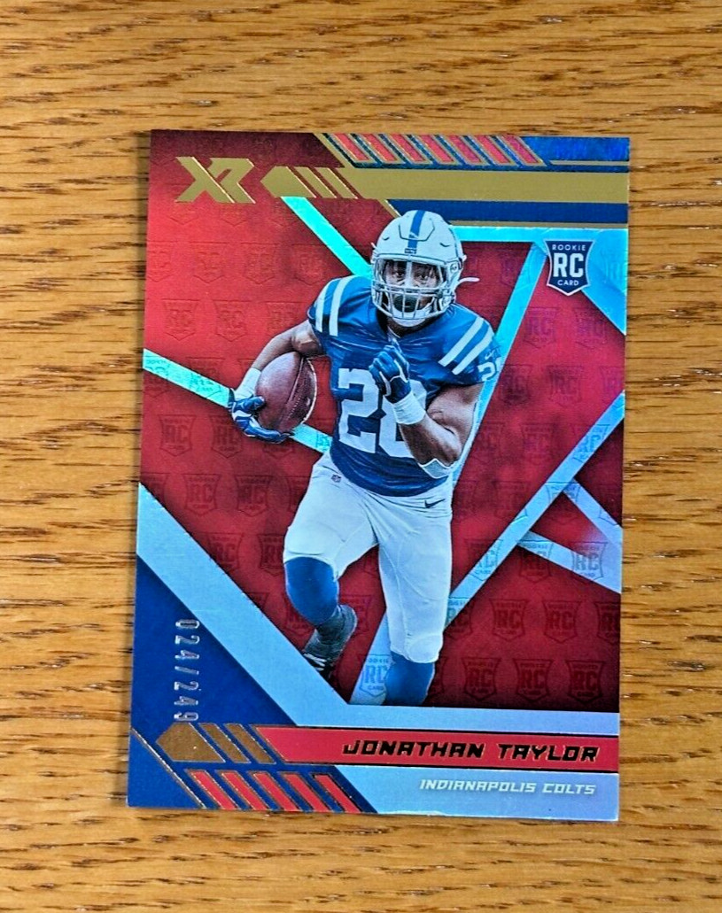JONATHAN TAYLOR 2020 Panini XR #118 Rookie RC Red /249