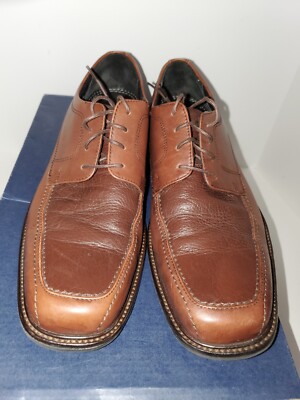 Bostonian men's two-tone leather lace up dress shoe, brown/dark brown, size10.5M