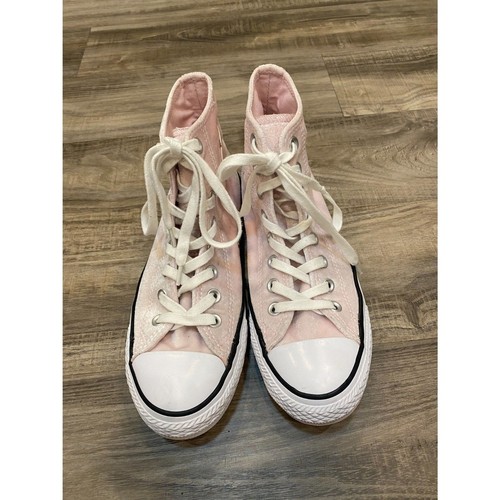 Converse Chuck Taylor All Star Velvet High Top Arctic Pink Size 8.5