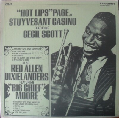 LP Hot Lips Page Featuring Cecil Scott Also Red Allen Dixielan At Stuyvesant Ca