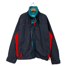 Vintage Columbia Bugaboo Jacket Mens Large Black Zip-Up High Neck Outdoor Nylon