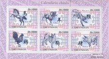 Sao Tome e Principe 4619-4624 Feuille miniature (complète. édition) neuf avec go