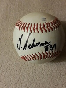 Julio Teheran MLB Signed Autograph Game Used Baseball Orioles /Padres /Braves