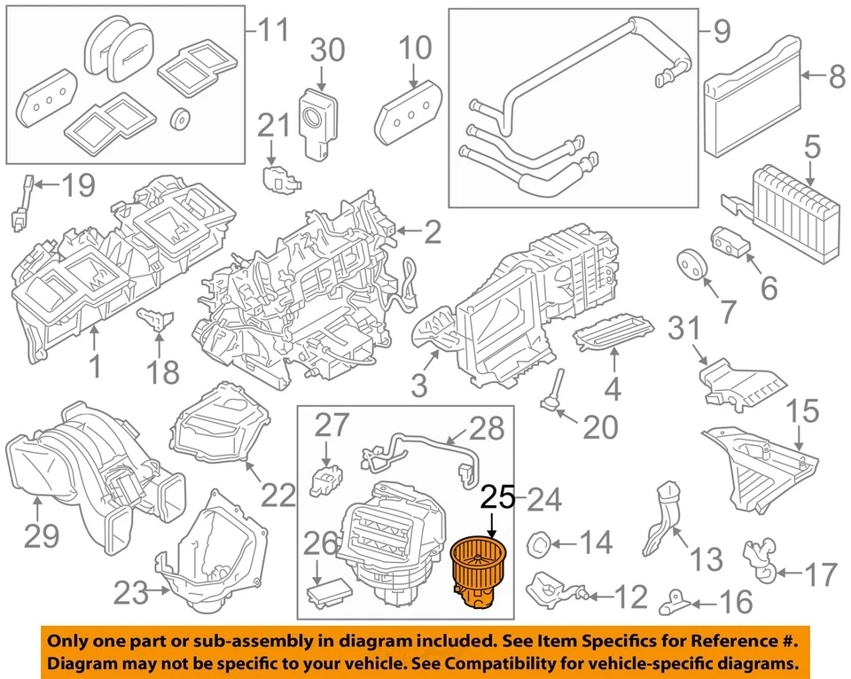 Motor soplador de climatización delantero usado se adapta a: BMW 650I 2013 delantero grado A Foto 3 de 4