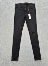 AG Adriano Goldschmied The Legging Jeans Women's Size 26 Black Super Skinny FLAW