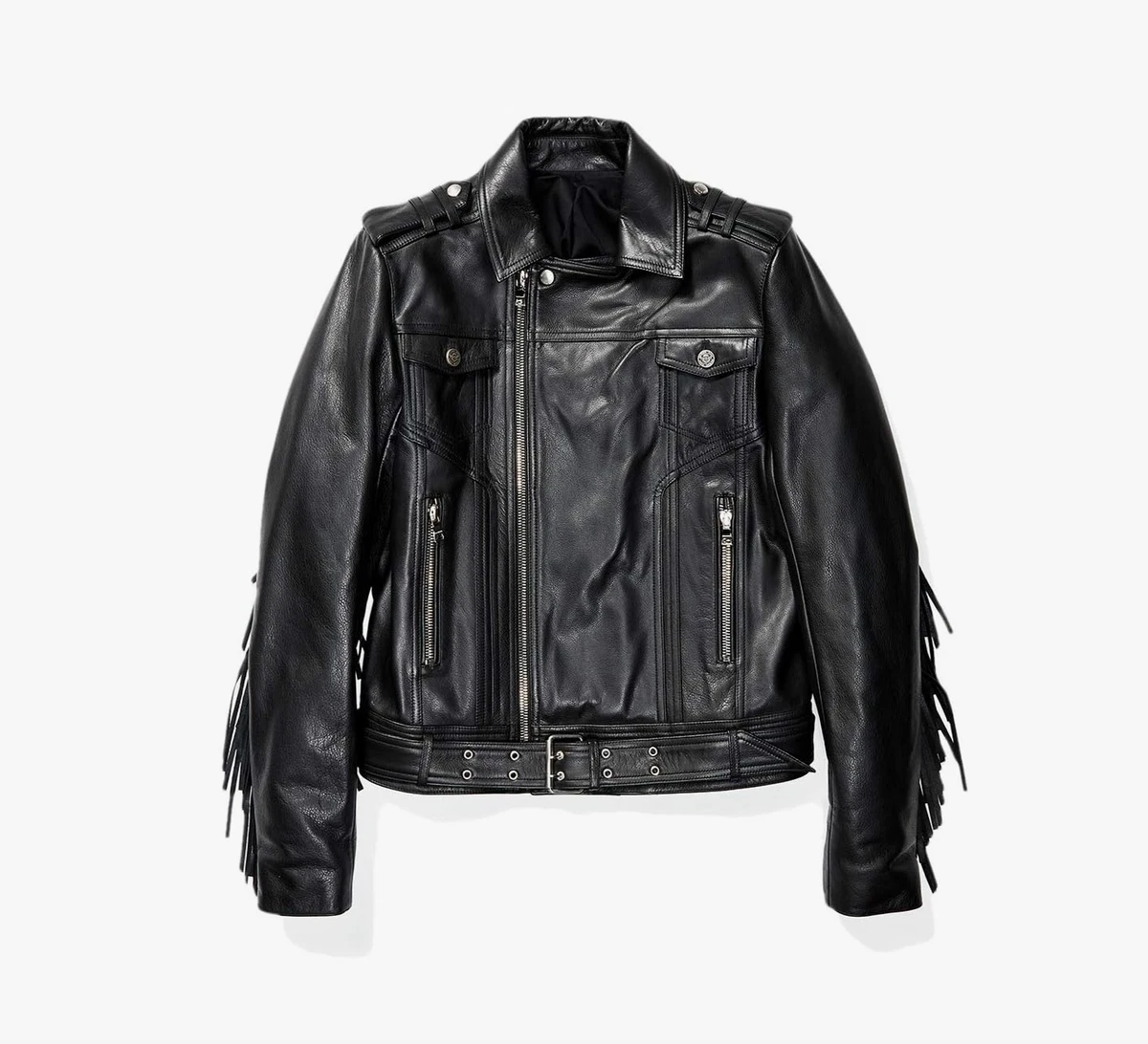 Balmain Leather Outer Shell Coats, Jackets & Vests Motorcycle