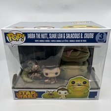 Funko POP! Star Wars 3-PACK Jabba Hutt, Slave Leia & Salacious B Crumb New C6