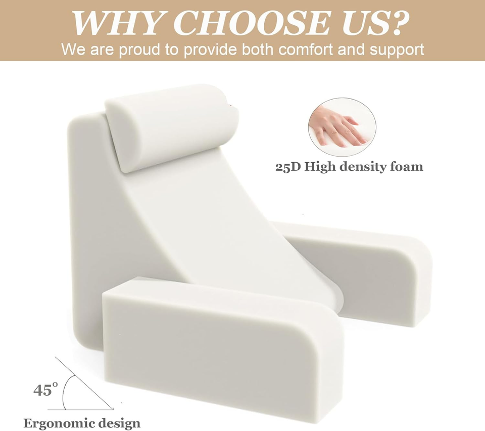 Reading Pillow for Sitting in Bed Adult,Back Pillow for Bed Sitting Up