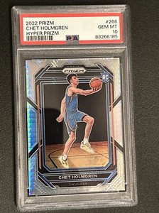 2022 Panini Prizm Hyper Prizm CHET HOLMGREN Rookie #266 RC PSA 10 Gem Mint