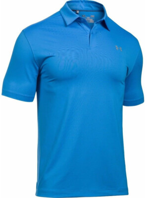  UNDER ARMOUR MEN COOLSWITCH ICE PICK POLO BLUE T-SHIRT SIZE MEDIUM NWT $69.99