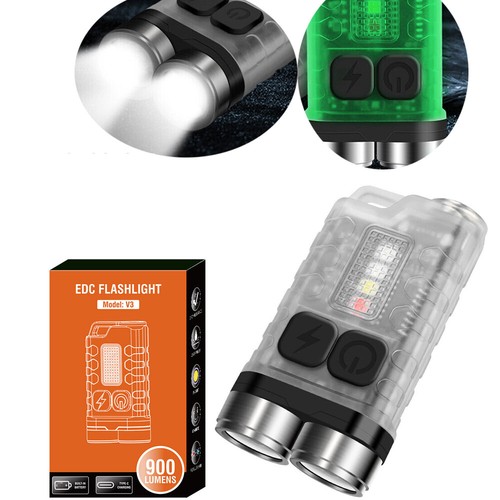 BORUIT V3 Mini Pocket LED Flashlight Magnetic Rechargeable Torch Work Light Lamp - Picture 1 of 23