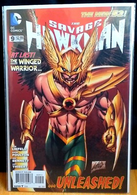 The Savage Hawkman #9 Winged Warrior Unleashed!  Rob Liefeld Cover  DC Comic 