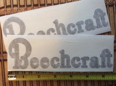 BEECHCRAFT AIRCRAFT CORP DECALS CLASSIC GOLD LEAF STYLE SET Of 2!