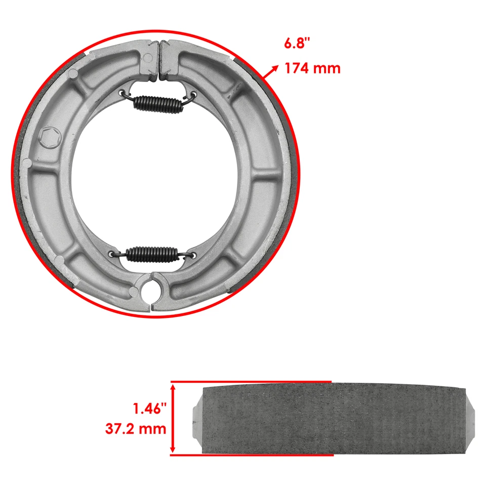 Rear Brake Shoes for Suzuki VL800 Intruder 800 Volusia 2001 2002 2003 2004 - Image 2 of 4