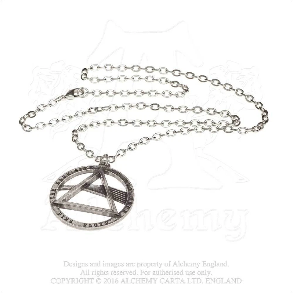 Pink Floyd Lado Oscuro de la Luna Prisma Colgante Collar Alquimia Gótico PP506 Foto 2 de 3