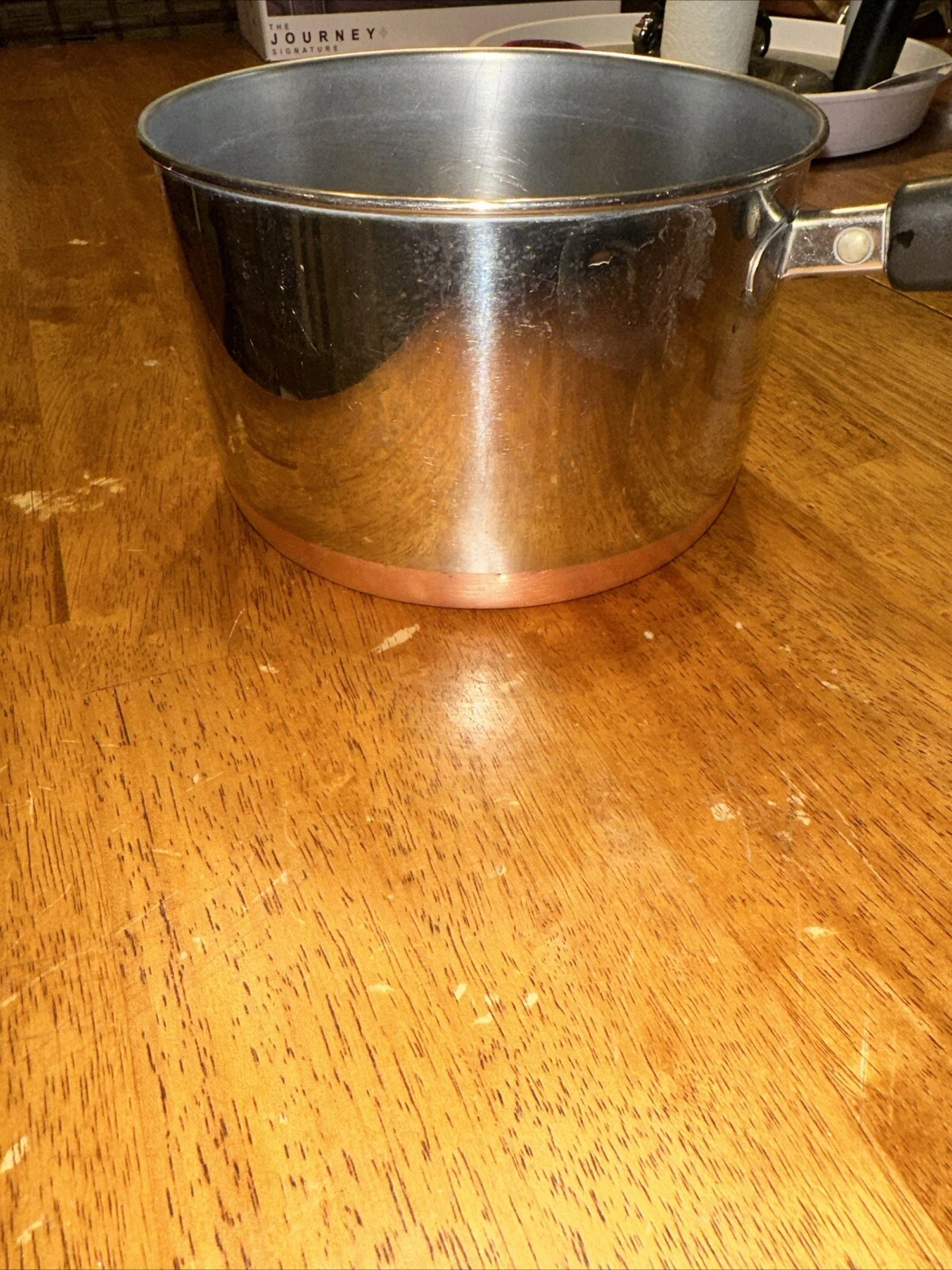 Vintage 1801 Revere Ware Copper Clad 3 QT Sauce Pan Clinton, I’ll No Lid