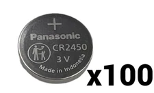 100 NEW BULK PANASONIC CR2450 CR 2450 3v Lithium Battery Batteries EXP 2032