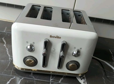 Breville Curve 4-Slice Toaster White Chrome, High Lift, Wide Slots