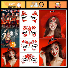 Self-Adhesive Face Gems - Rhinestone Body Makeup for Festivals, Raves, Halloween