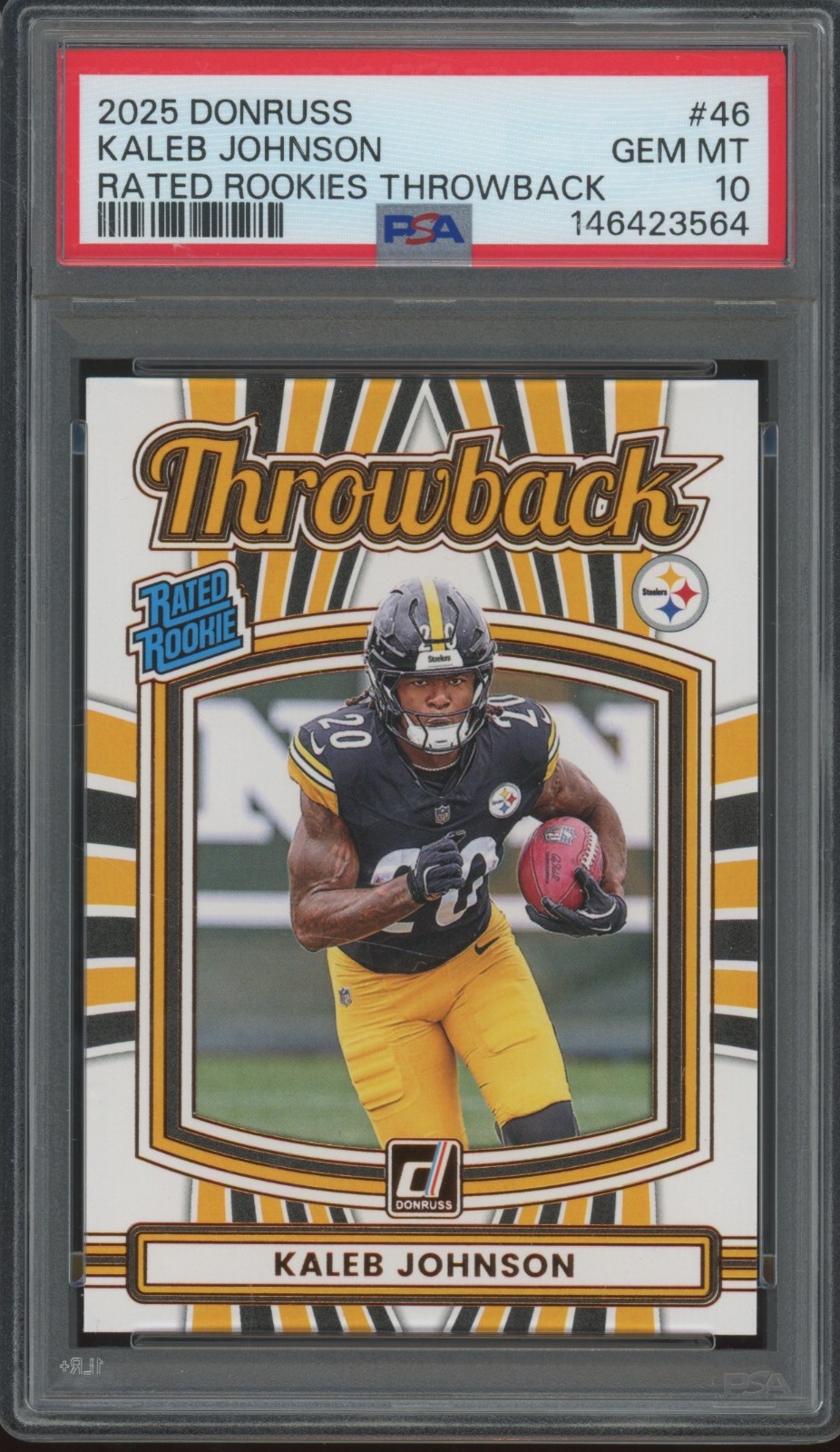 Kaleb Johnson Panini Donruss Rated Rookies Throwback #46 Base