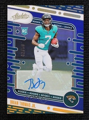 2024 Absolute Blue Spectrum Signatures 42/50 Brian Thomas Jr Rookie Auto RC 16wc