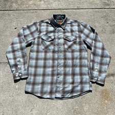 Dixxon Flannel Pearl Snap Shirt The Dawn Patrol Mens Size Medium Limited Edition