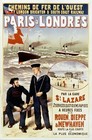 Paris to London 1893 French Railway Travel Poster Print Vintage Wall Art A3 A4