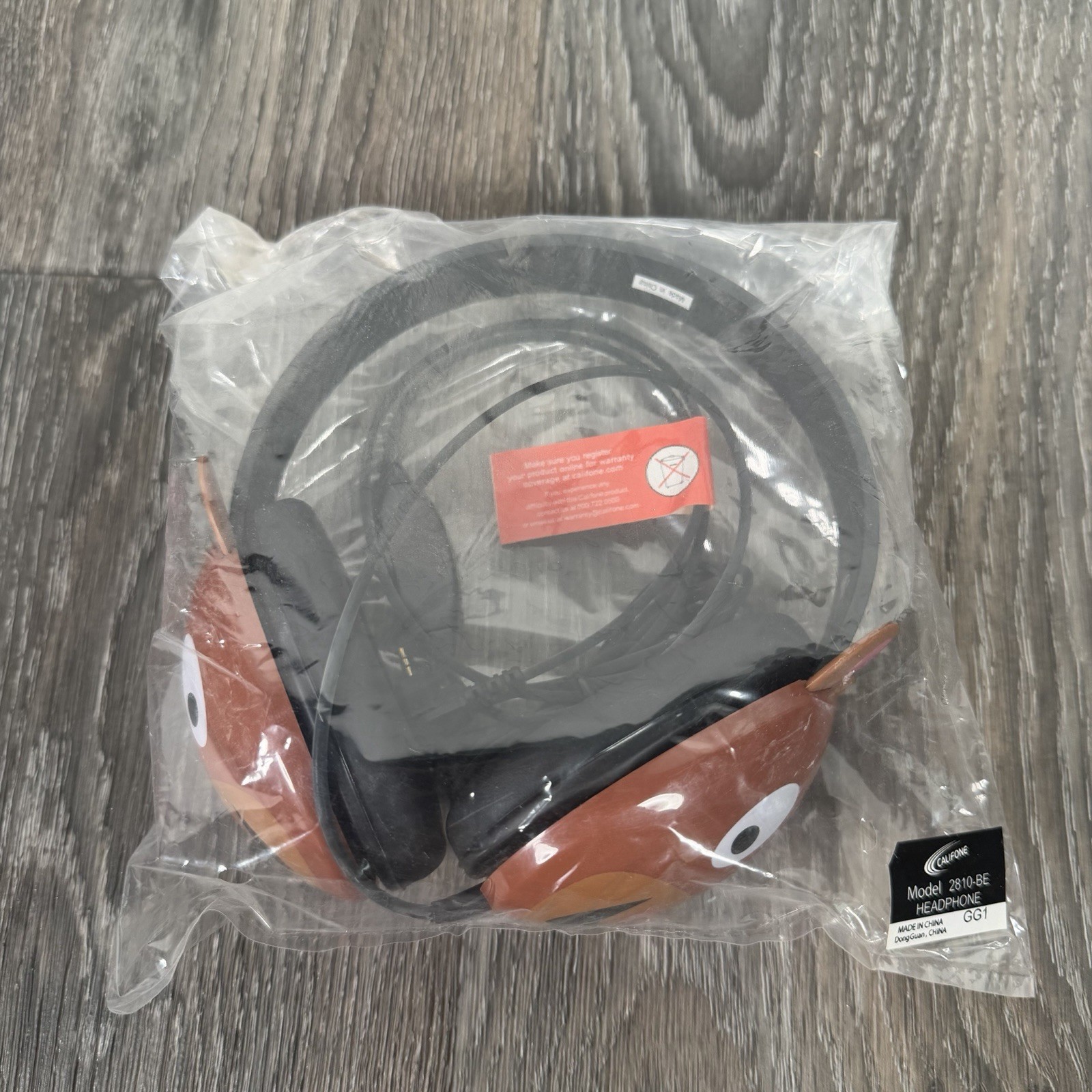 Califone Kids Bear Headphones Listening First Stereo 2810-BE
