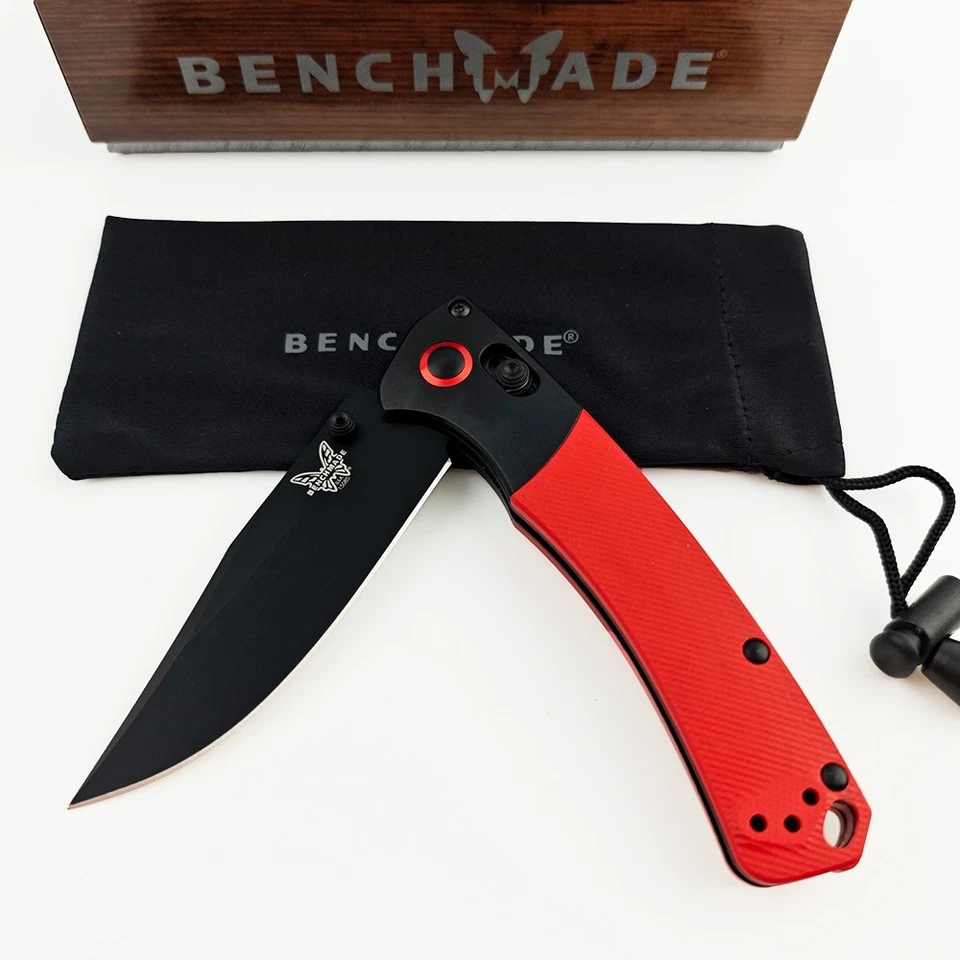 Benchmade 15085 Mini Curved River Red Handle Black CPM-S30V AXIS® Pocketknife - Image 3 of 4